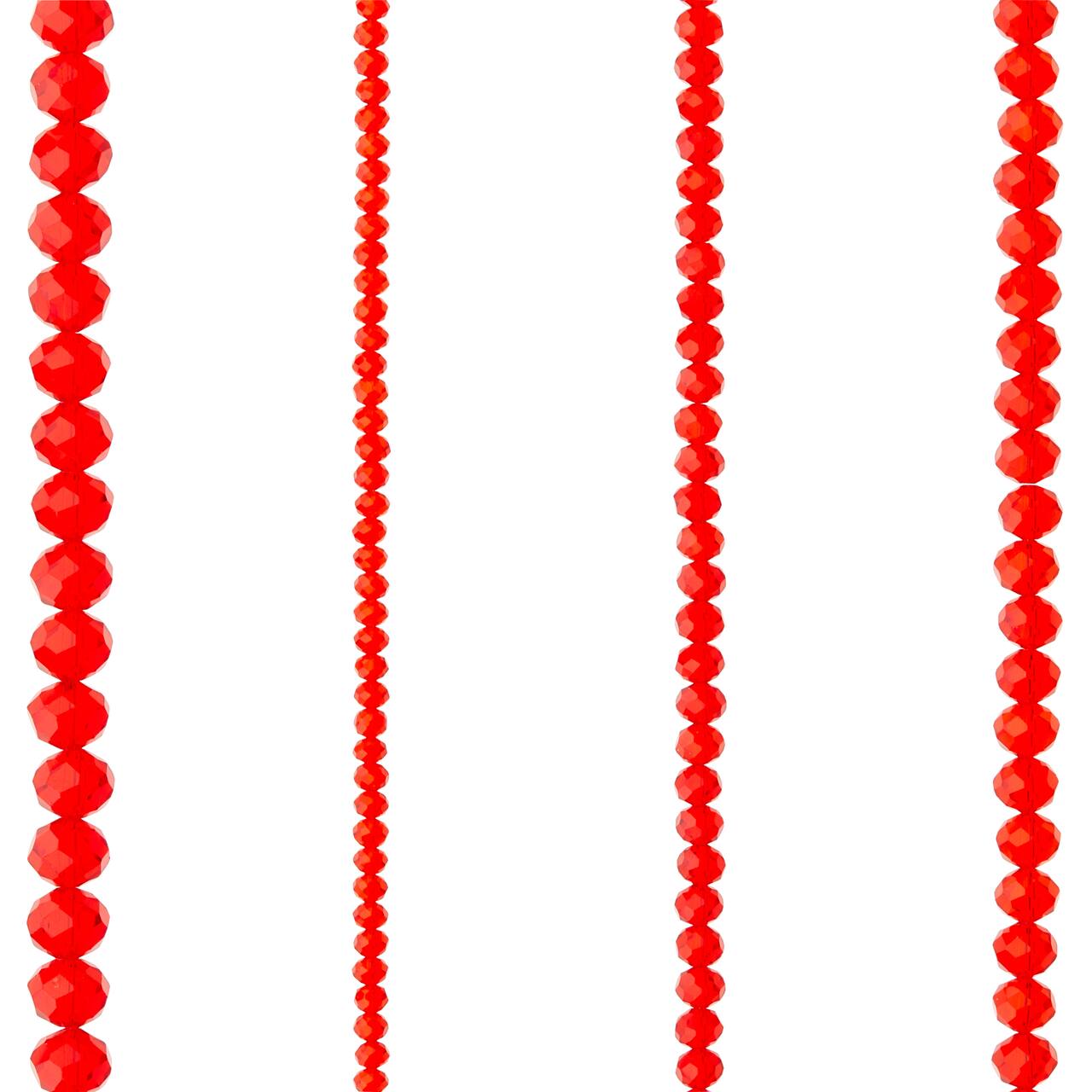 12 Pack: Glass Faceted Rondelle Beads by Bead Landing™